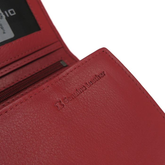 damski portfel matte - czerwony