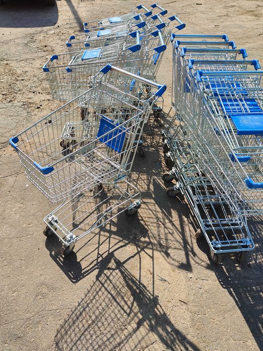 Купівельні візки 65 л б в, візки для супермаркету б у, торгові візки
