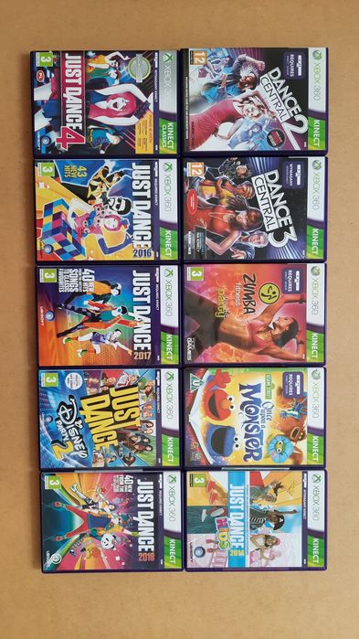 Gry Xbox 360 Just Dance 16, 17, 18 ,4 ,Disney Party, Dance Central 2,3