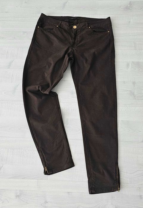 ZARA czekoladowe jeansy roz 42