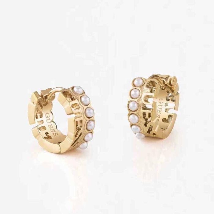 Kolczyki GUESS jak nowe! Perełki złote