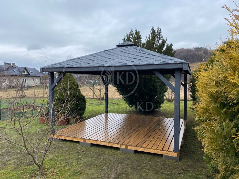 Altana ogrodowa 4x4m altanka drewniana Grube słupy 12x12 inne wymiary