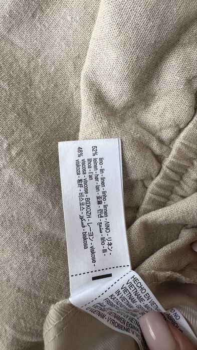 Лляні штани Zara в розмірі XL