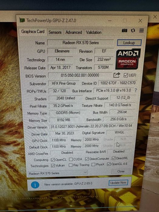 Відеокарта AMD Radeon RX 570 8GB XFX XXX Edition