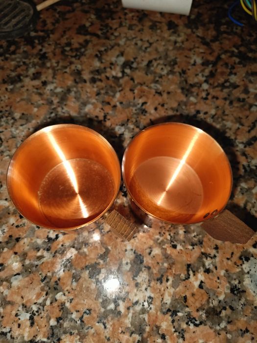 2 copos em cobre
