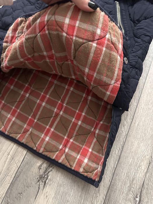 Пальто куртка плащ стеганный весенний женский next Л темносиний