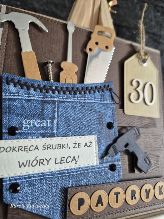 Kartka urodzinowa STOLARZ 30/40/50/60/70