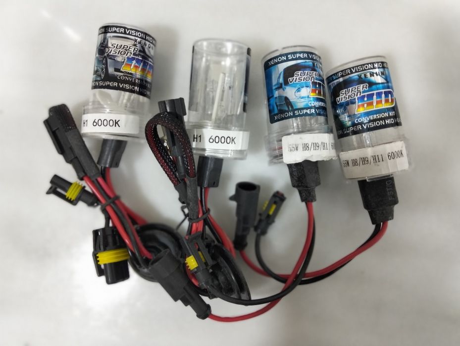 Lâmpadas xenon e LED's