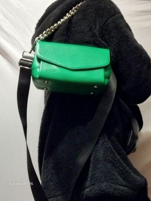 Сумка шкіряна зелена
