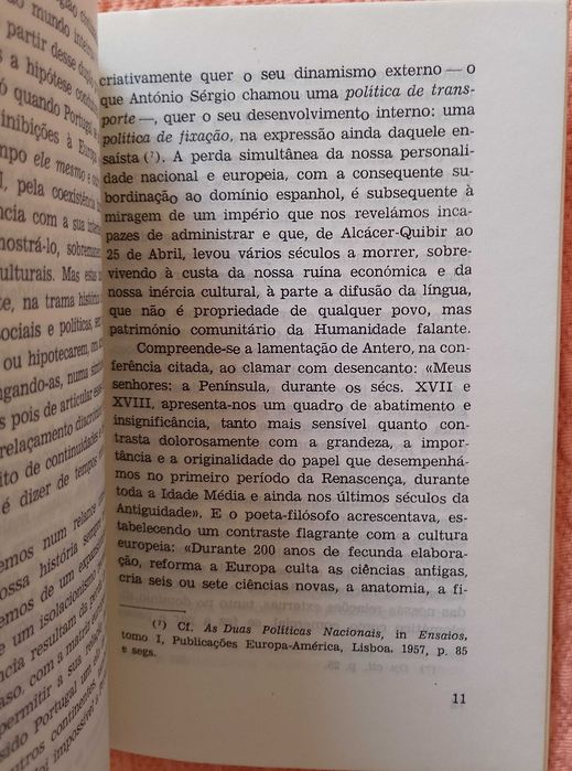 Portugal face à Europa, José Augusto Seabra