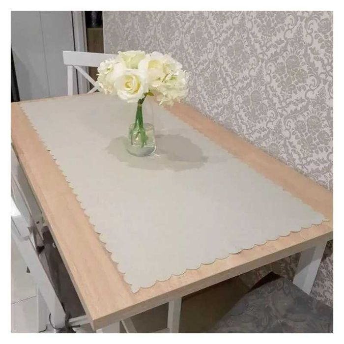 Bieżnik prostokątny Seldon 60 x 120 cm beżowy powłoka hydrofobowa Wisan WNS983 120