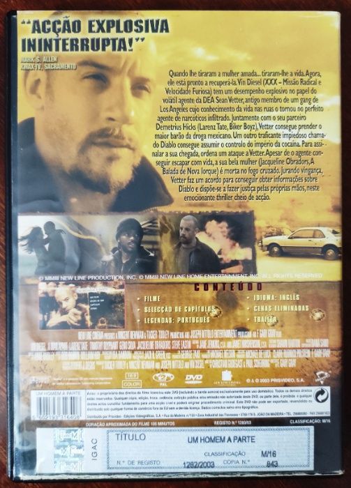 Um Homem A Parte A Man Apart 03 Dvd Samora Correia Olx Portugal