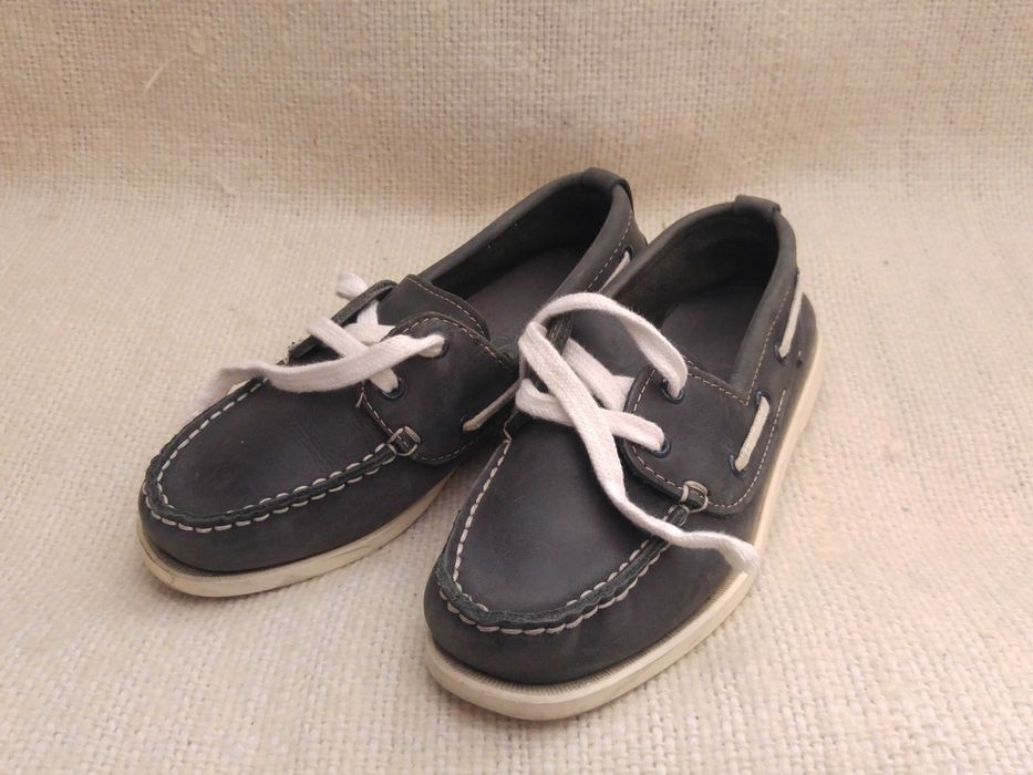 Półbuty, buty żeglarskie damskie skórzane M&S