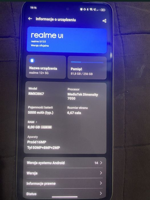 Realme 12+ 5g stan bdb-
