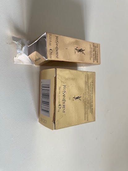 Zestaw podkład YSL: Cushion 10 + błyszczyk Lip Oil Gloss 1 Thunder