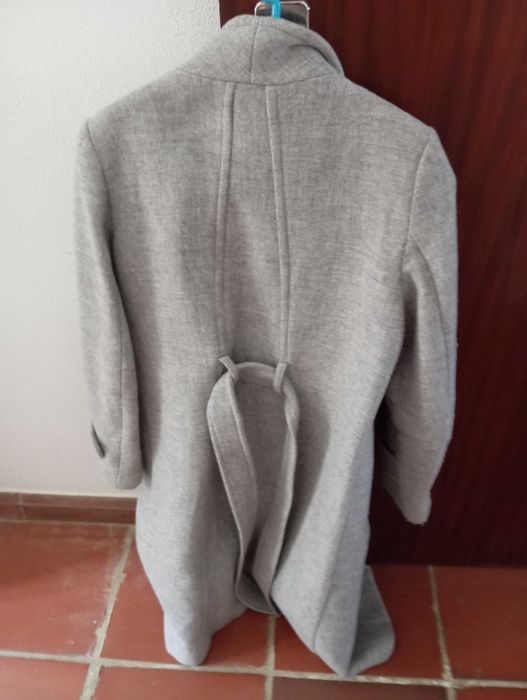 Mango Gray Overcoat, Size M