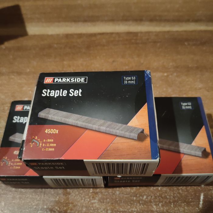 Parkside zszywki typ 53 długość 8mm 4000szt,6mm 4500szt,4mm 5000szt.-4Paczki