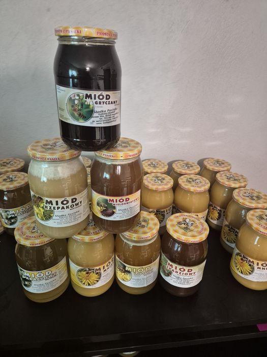 Miód z własnej pasieki słoiki