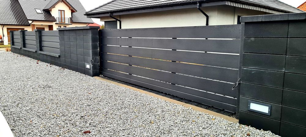 Brama aluminiowa ogrodzenie przęsła furtka