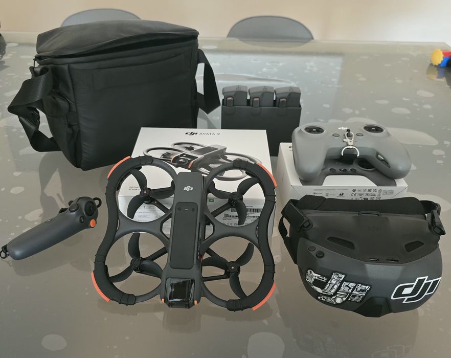 Vendo / Troco Pack Completo DJI Avata 2 + Goggles 3 + 2 Comandos + 3 Baterias + Seguro DJI 1 Ano