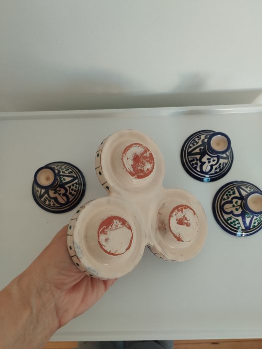 Conjunto triplo de mini tajines Marroquinos (vintage)
