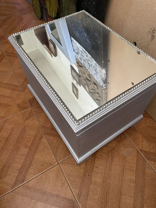 Bau prateado  para arrumacao/ decoracao
