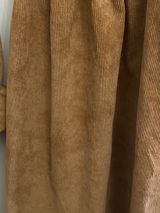 Вельветове плаття із завищеною талією, гірчичного кольору, розімр S