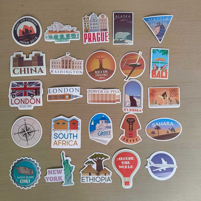 100 Stickers Autocolantes Viagens Turismo