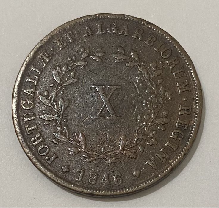 Moeda D MARIA II - X Reis 1846