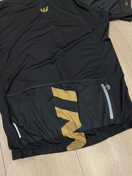 |2XL-L| Велофутболка / Велоджерси / Джерси Vermarc Winn PRR Black / Gold Short Sleeve Jersey
