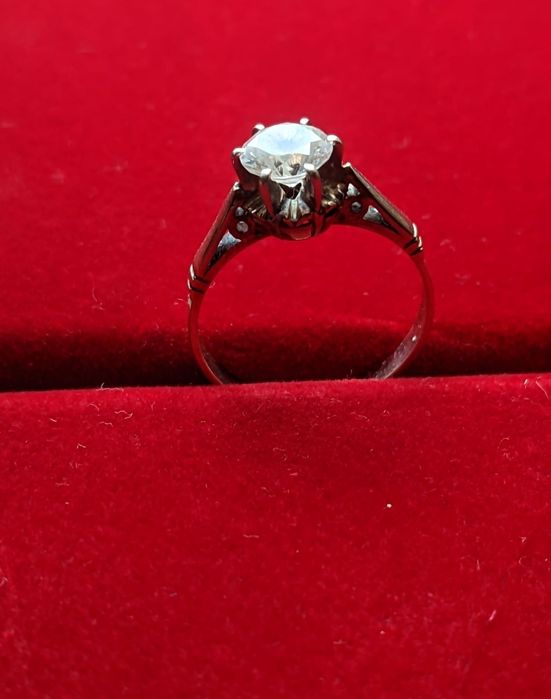 Anel em ouro branco 19,2k