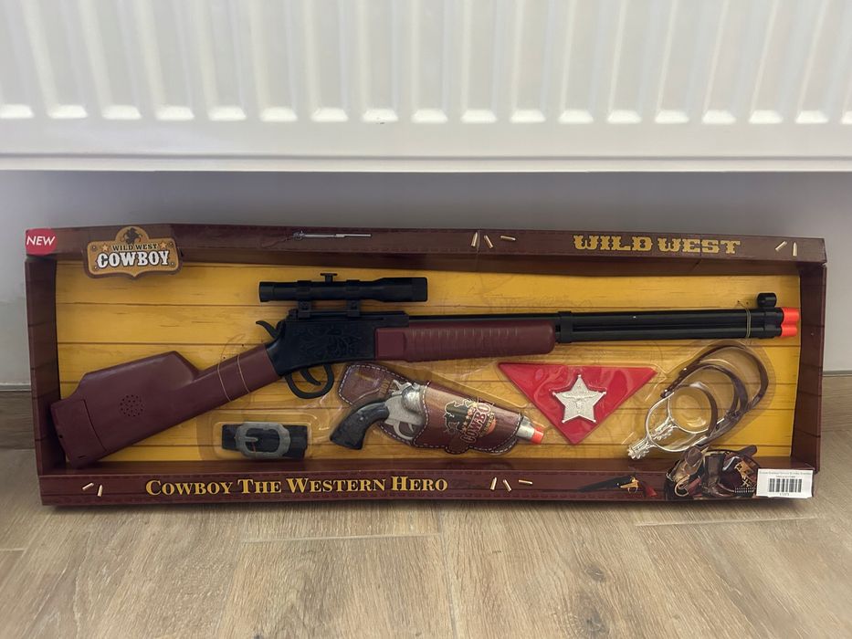 Zestaw Kowboja Szeryfa Strzelba Rewolwer