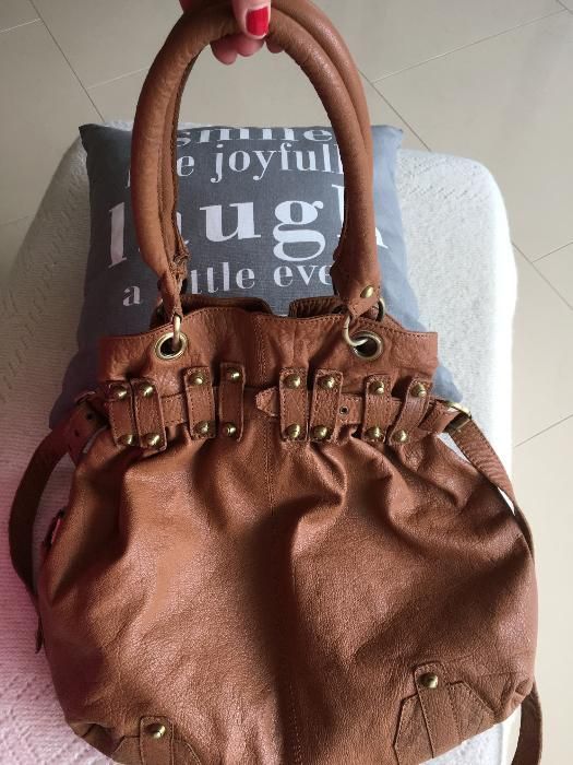 Torebka ASOS skóra naturalna camel karmel NOWA worek