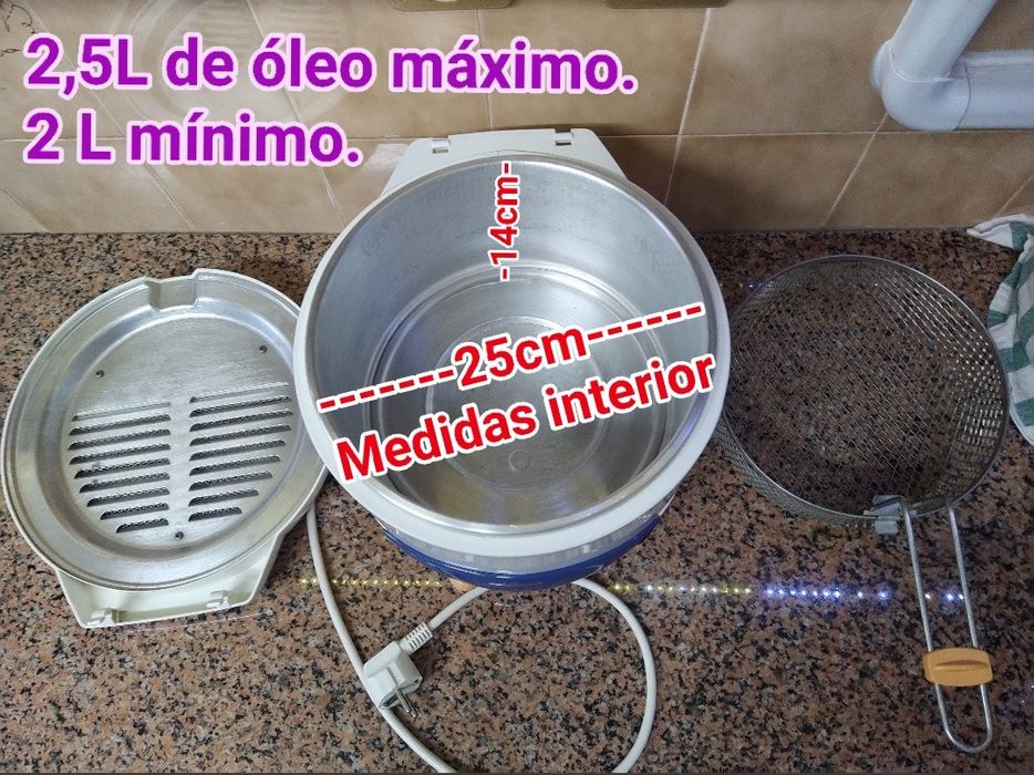 Fritadeira a óleo panela para cozinhar casa quarto apartamento vivenda