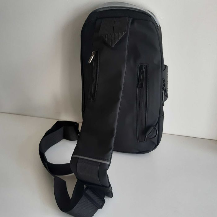 Pequena Mochila Nova Preta Alça Tiracolo Impermeável Anti-Roubo