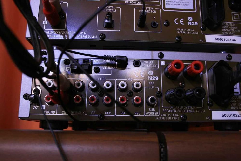 Elegancki zestaw Denon z pilotem Wzmacniacz Tuner CD