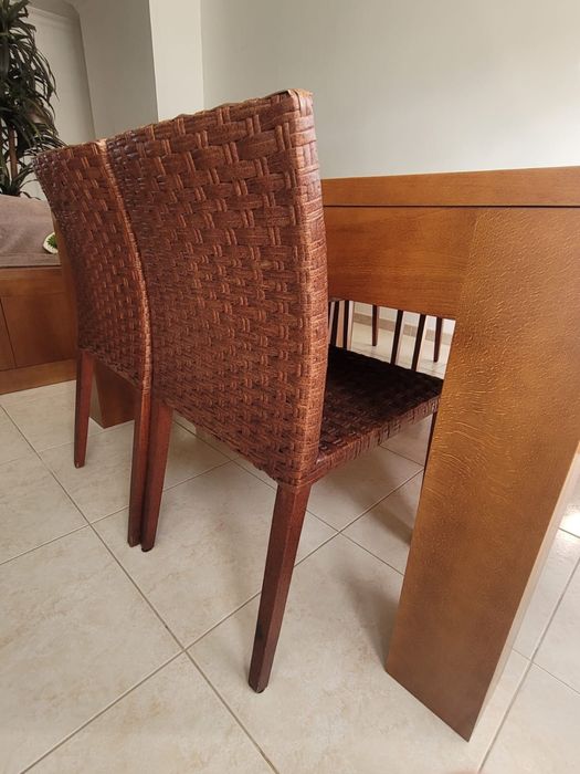 Conjunto de 8 cadeiras de sala de jantar