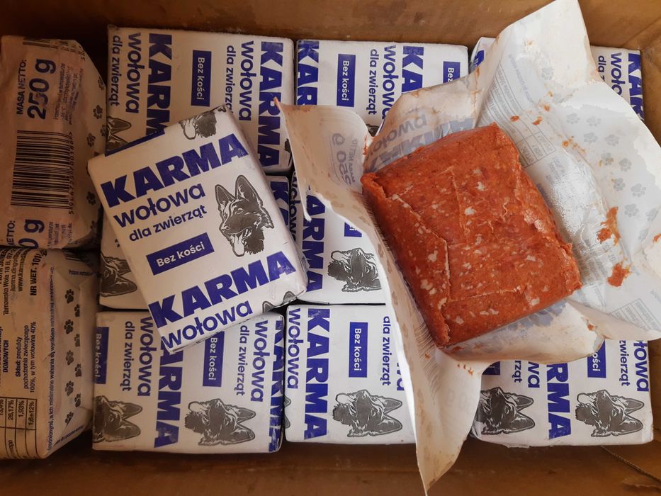 28kg BARF 100% Wołowina 28kg karma dla psa kostki mrożone mięso surowe