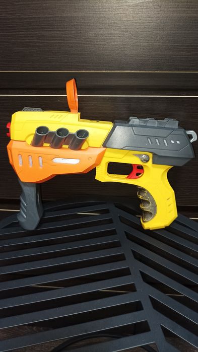 Бластер с лазерным прицелом, револьвер обойма Nerf