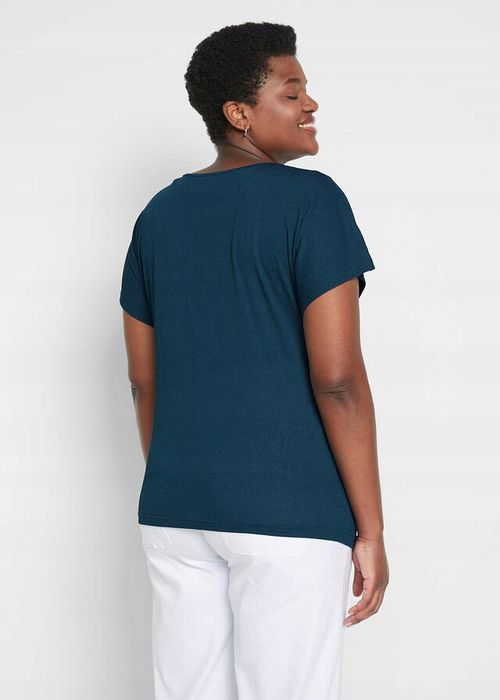 B.P.C bluza ciążowa morska z drapowaniem 32/34.