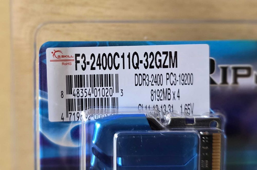 Pamięć RAM DDR3 G.SKILL 32GB 2400MHz RipjawsZ CL11 (8192MBx4)