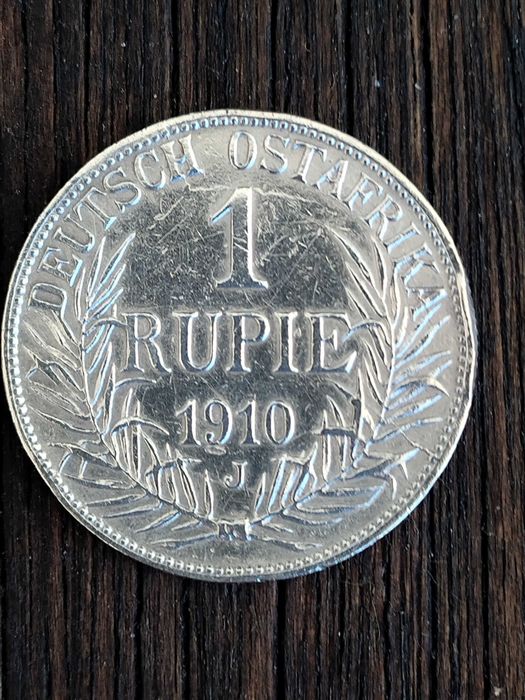 Uma Rúpie 1910 J África Oriental Alemã
