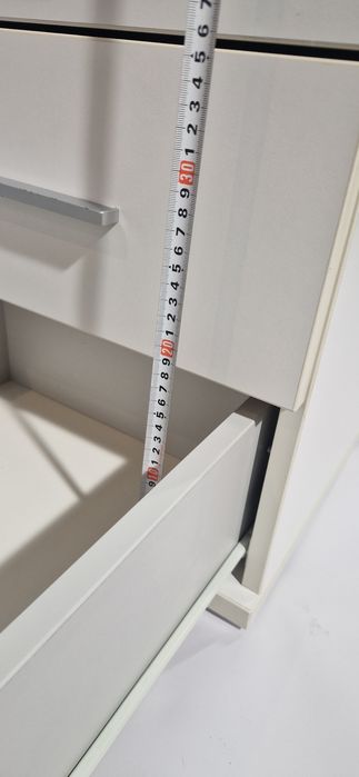 20x Szafka pod biurko kontenerek BALMA biały  na kółkach