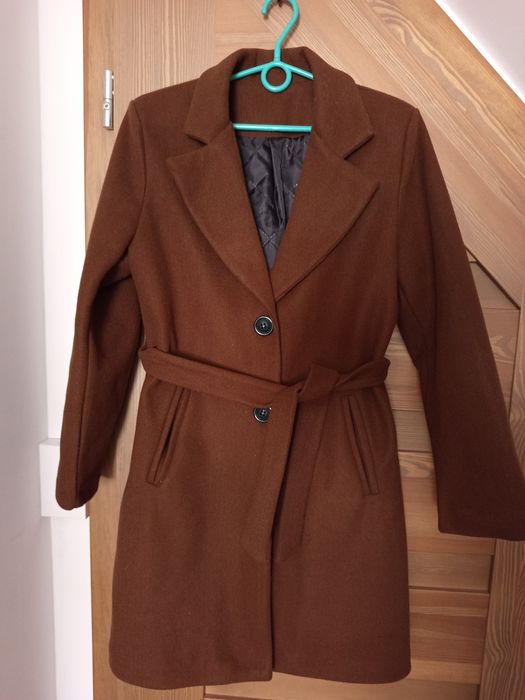 Płaszczyk lekko ocieplony, z podszewką ciemny brąz M38
