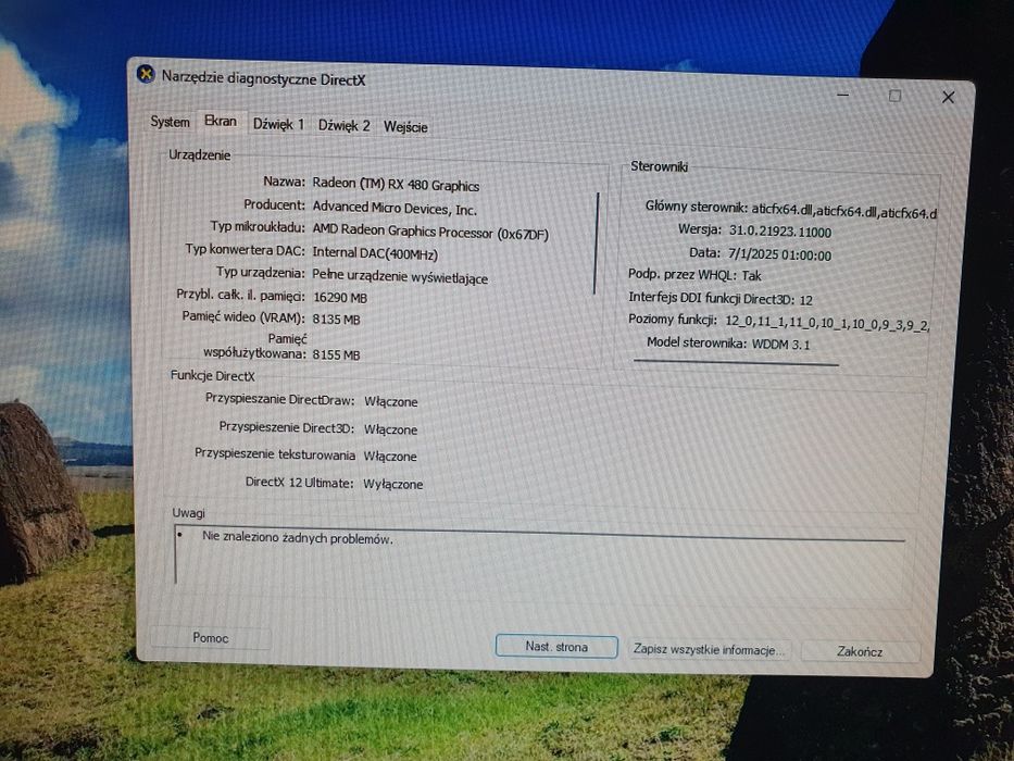 Komputer do GIER I5, RX480 8GB, 16GB RAM, 500GB SSD