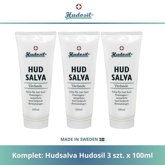 Hudsalva Hudosil Oryginalna ze Szwecji: maść Hud Salva 3 szt. po 100ml