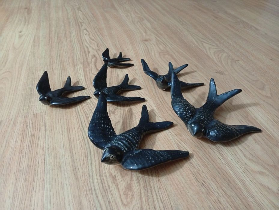 Conjunto 6 Andorinhas Cerâmicas