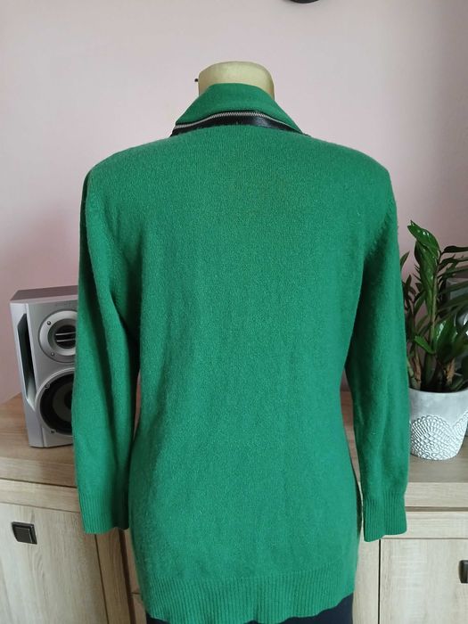 Elegance niebanalny Sweter r.44/46 wool+cashmere