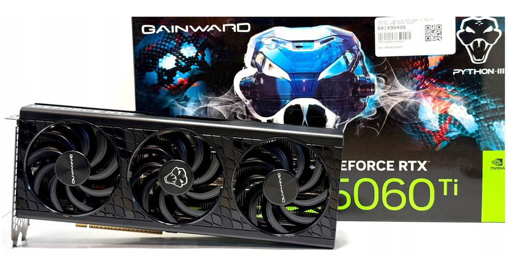 Karta graficzna Gainward GeForce RTX 5060 Ti Python III 16GB GDDR7 DLSS4