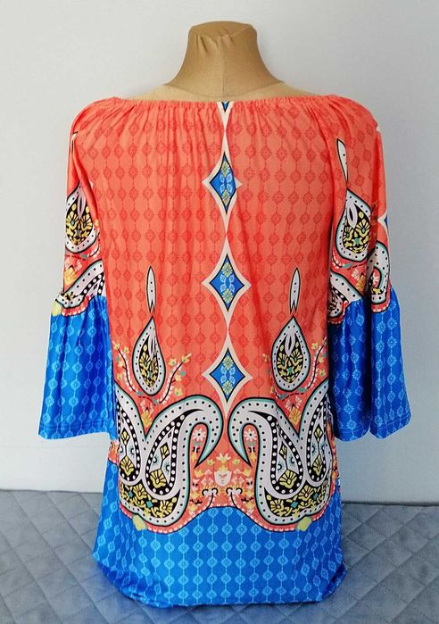 Kolorowa sukienka tunika Boho retro Rozmiar S / M 36/38 nowa